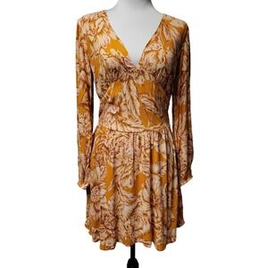 NWT Babydoll Floral Mini Dress Wedding Guest Party Pockets Vacation Size M‎